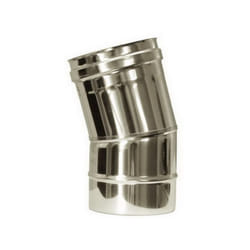 Canna fumaria parete doppia coibentata inox curva 15 dn 180/230