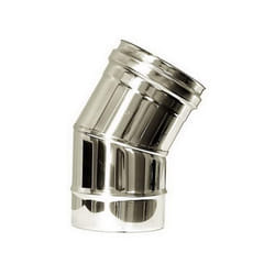 Canna fumaria parete doppia coibentata inox curva 30 dn 130/180