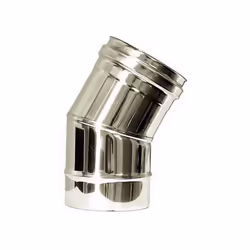 Curva 30 canna fumaria a parete doppia inox DN 180/230. Le curve a 30 vengono utilizzate per eseguire deviazioni o disassamen ...