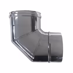 Curva 90 canna fumaria a parete doppia inox DN 130/180. Le curve a 90 vengono utilizzate per eseguire deviazioni o disassamen ...