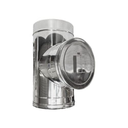 Canna fumaria parete doppia coibentata inox elemento ispezione dn 80/130