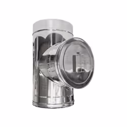 Ispezione canna fumaria a parete doppia inox DN 150/200. L'elemento ispezione viene installato alla base della canna fumaria  ...