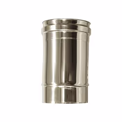 Canna fumaria a parete doppia inox DN 130/180 L 0,25 mt. Elemento canna fumaria realizzato in acciaioINOX 316 spessore 0,5 mm ...