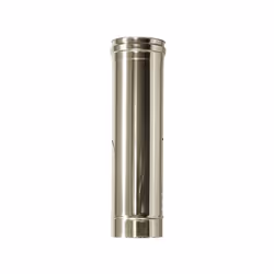 Canna fumaria a parete doppia inox DN 100/150 L 0,5 mt. Elemento canna fumaria realizzato in acciaioINOX 316 spessore 0,5 mm. ...