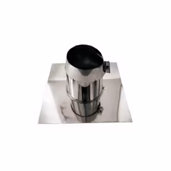 Faldale tetti piani canna fumaria a parete doppia inox DN 250/300. Il faldale piano viene posizionato sul tetto, viene fornit ...