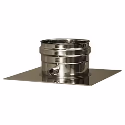 Piastra drenaggio chiusa canna fumaria a parete doppia inox DN 100/150. La piastra chiusa si usa alla base della canna fumari ...