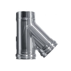 Canna fumaria parete doppia coibentata inox raccordo t 135° dn 150/200