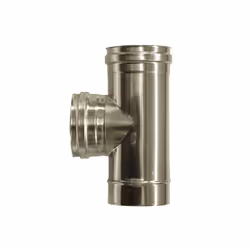 Raccordo T 90 canna fumaria a parete doppia inox DN 80/130 . Il Raccordo T permette di collegare il canale da fumo alla canna ...