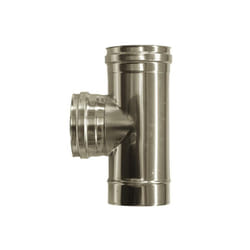 Canna fumaria parete doppia coibentata inox raccordo t 90 dn 100/150