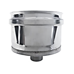 Canna fumaria parete doppia coibentata inox tappo raccogli condensa dn 80/130