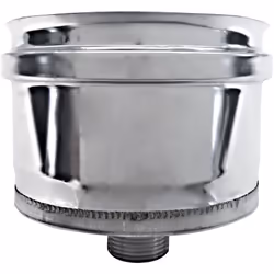 Tappo raccogli condensa canna fumaria a parete doppia inox DN 350/400. ll tappo condensa viene utilizzato per raccogliere e s ...