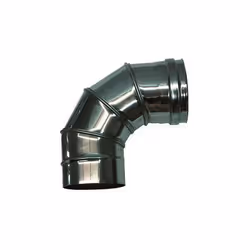 Curva regolabile 0-90 canna fumaria Dn 130. Tubo in acciaio inox 316 parete semplicele. Elemento che permette di realizzare a ...