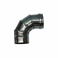 Curva regolabile 0-90 canna fumaria Dn 150. Tubo in acciaio inox 316 parete semplicele. Elemento che permette di realizzare a ...