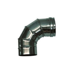 Curva regolabile 0-90 canna fumaria dn 250 tubo acciaio inox 316