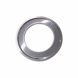 Rosone tondo in acciaio inox, finitura grezza, da verniciare, diametro interno 82 mm. diametro esterno 180 mm, per canna furm ...