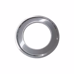 Rosone tondo in acciaio inox, finitura grezza, da verniciare, 102 mm. diametro esterno 200 mm, per canna furmaria stufa/calda ...