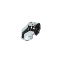 Canna fumaria parete doppia coibentata aria inox dn 100/120 curva 45