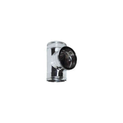 Canna fumaria parete doppia coibentata aria inox dn 080/100 raccordo t 90 ridotto 80 parete singola