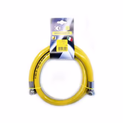 Tubo flessibile gas per cucina unicooker f/f l 1,5 mt 1/2". Marchio CE a norma EN 14800. . Tubo gas CE norma di riferimento U ...