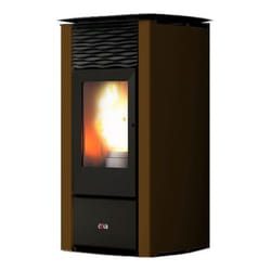 Cola Termo Focus Plus Libera installazione Pellet Nero, Marrone