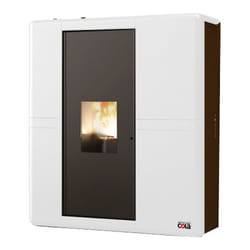 Cola TERMO LORENE ERMETICA Libera installazione Pellet Bianco