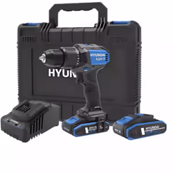 Kit valigetta trapano a percussione a batteria Hyundai 60 Nm 2 batterie 20V 2Ah e caricabatterie - cod. 25856.Il Trapano a Pe ...