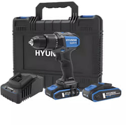 Hyundai - kit valigetta trapano a percussione a batteria 60 nm 2 batterie 20v 2ah e caricabatterie - cod. 25856