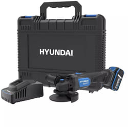 Kit valigetta smerigliatrice angolare a batteria Hyundai disco 125 mm 20v 4ah e caricabatterie - cod. 25859