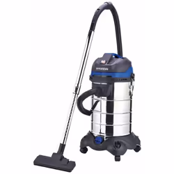 ASPIRAPOLVERE E LIQUIDI 1200W 30L - HYUNDAI 45030. Linea moderna, fusto inox lucido, accattivante, comandi funzionamento faci ...