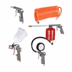 Kit accessori universali - Pistola per gonfiaggio - Pistola per soffiaggio - Pistola per lavaggio - Aerografo con serbatoio s ...