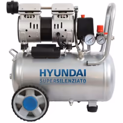 Compressore aria silenziato Hyundai 24l 1hp - cod. 65700.Il compressore ad aria silenziato Hyundai 24l 1hp (cod. 65700) è la ...