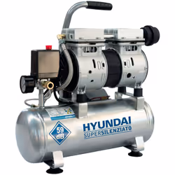 Semplice e funzionale, Il Compressore d’aria 6 lt Hyundai 65712 è uno strumento maneggevole ideale per usi casalinghi e hobbi ...