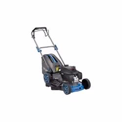 Tagliaerba a scoppio trazionato Hyundai "65825" taglio da 51 cm, 200 cc.Il rasa erba a scoppio con motore Honda da 200 cc è p ...