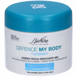 BioNike Defence My Body Hydrabalm è una crema corpo idratante 48 ore con burro di karité, cacao e mango. Nutre la pelle in pr ...