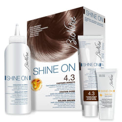 Bionike Shine On Tintura Capelli Castano Dorato Nuance 4.3 Senza Ammoniaca 75ml + 50ml