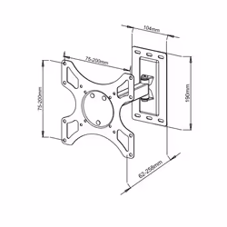 Guarnieri 381 Supporto TV a parete 37" Nero
