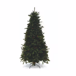 Codice: GL-2405703 Marca: GALILEO. Nevada Albero di natale Colore: verde scuro In PVC Leggero e voluminoso 1600 rami con bacc ...
