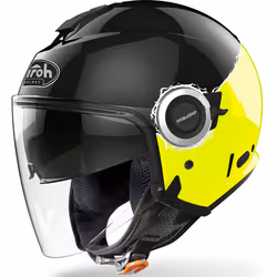 Airoh Helios Fluo Elmetto jet, nero-giallo, dimensione XS per uomo