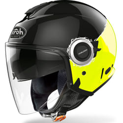 Airoh Helios Fluo Elmetto jet, nero-giallo, dimensione XS per uomo