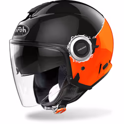 Airoh Helios Fluo Elmetto jet, nero-rosso, dimensione XS per uomo