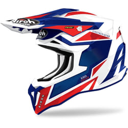 Airoh Strycker Axe Carbon Casco motocross, rosso-blu, dimensione XS per uomo