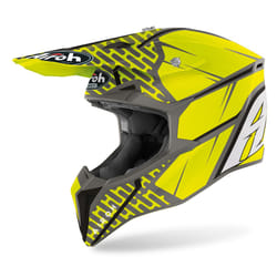 Airoh Wraap Idol Casco Motocross, giallo, dimensione M per uomo