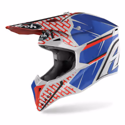 Airoh Wraap Idol Casco Motocross, rosso-blu, dimensione M per uomo