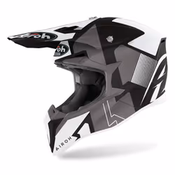 Airoh Wraap Raze Casco Motocross, nero-bianco, dimensione XL per uomo