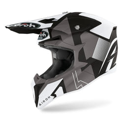 Airoh Wraap Raze Casco Motocross, nero-bianco, dimensione XL per uomo