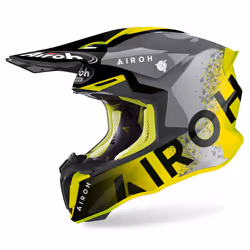 Airoh Twist 2.0 Bit Casco Motocross, grigio-giallo, dimensione XS per uomo
