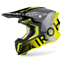 Airoh Twist 2.0 Bit Casco Motocross, grigio-giallo, dimensione XS per uomo