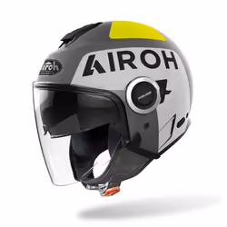 Airoh Helios Up Casco Jet, grigio, dimensione S per uomo