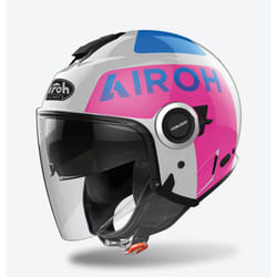Airoh Helios Up Casco Jet, grigio-rosa, dimensione XS per uomo