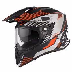 Airoh Commander Boost Casco Motocross, nero-arancione, dimensione 2XL per uomo
